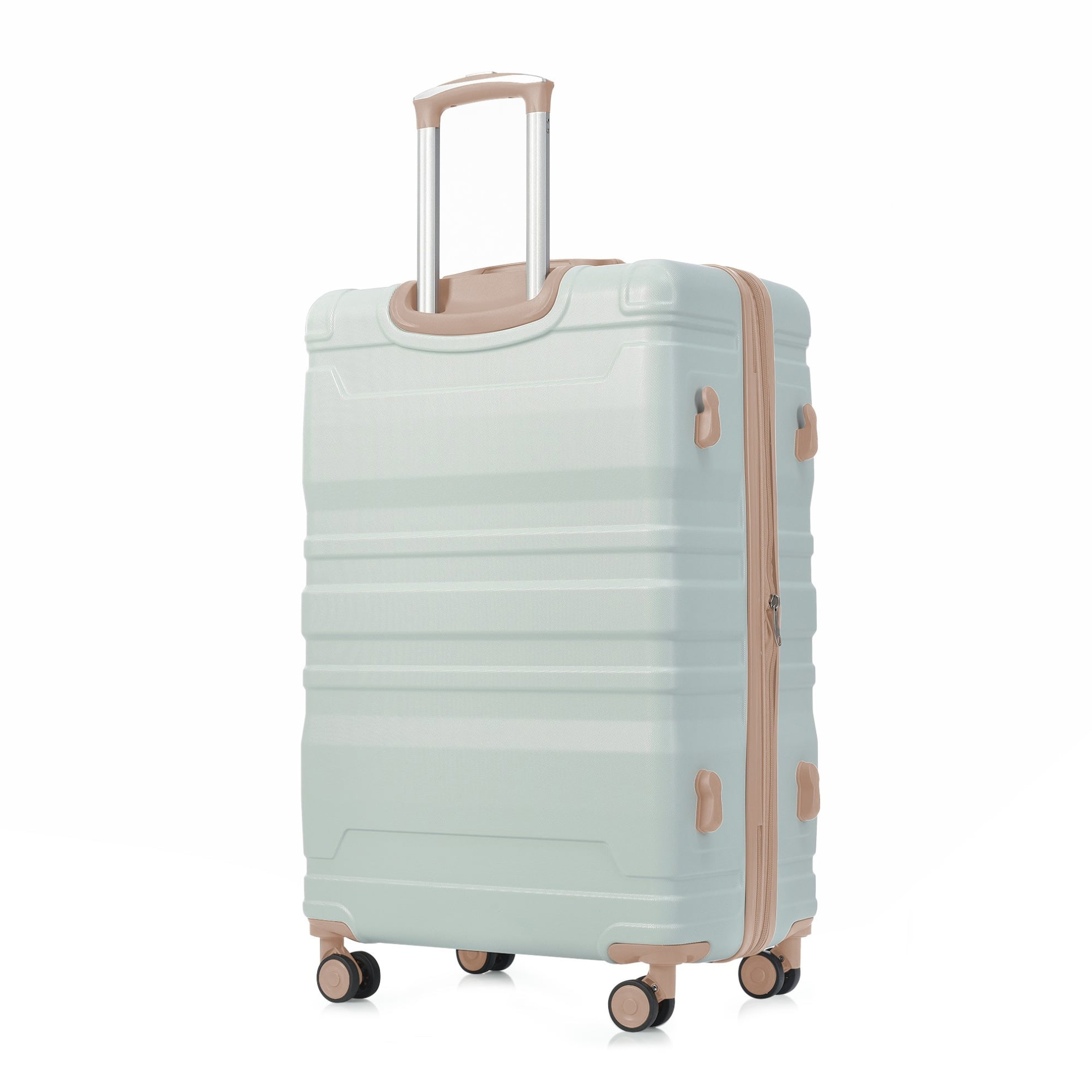 Luggage Sets New Model Expandable ABS Hardshell 3pcs Clearance Luggage Hardside Lightweight Durable Suitcase sets Spinner Wheels Suitcase with TSA Lock 20''24''28''(blue and brown)