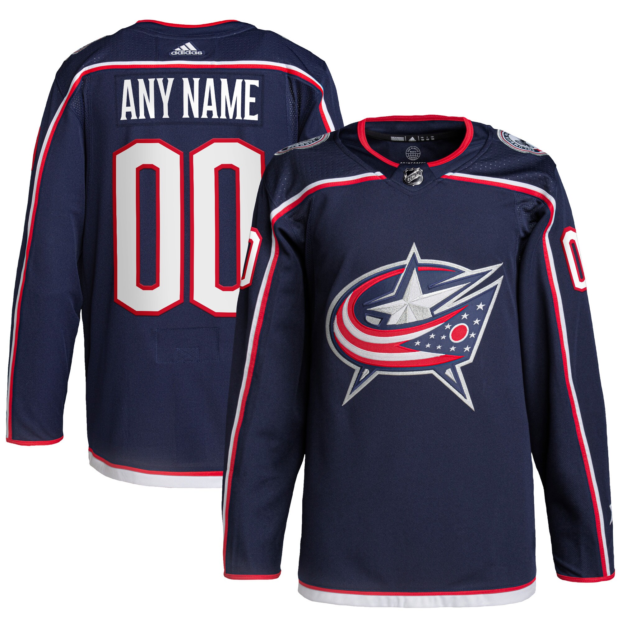Columbus Blue Jackets   Home  Primegreen  Custom Jersey – Navy