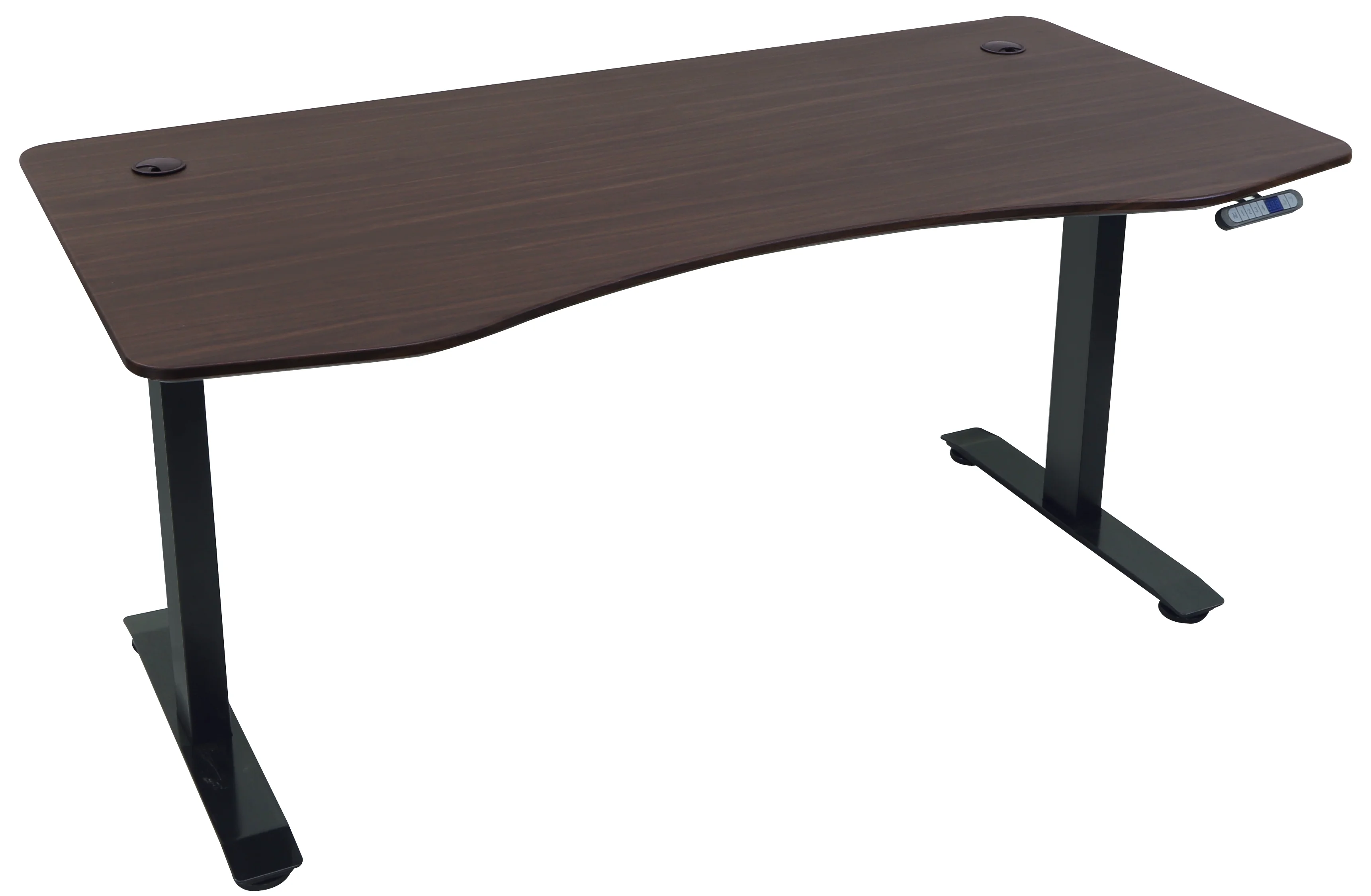 MotionWise Manager Series Dual Motorized Rising Sit/Stand Desk for Home Or Office, American Walnut