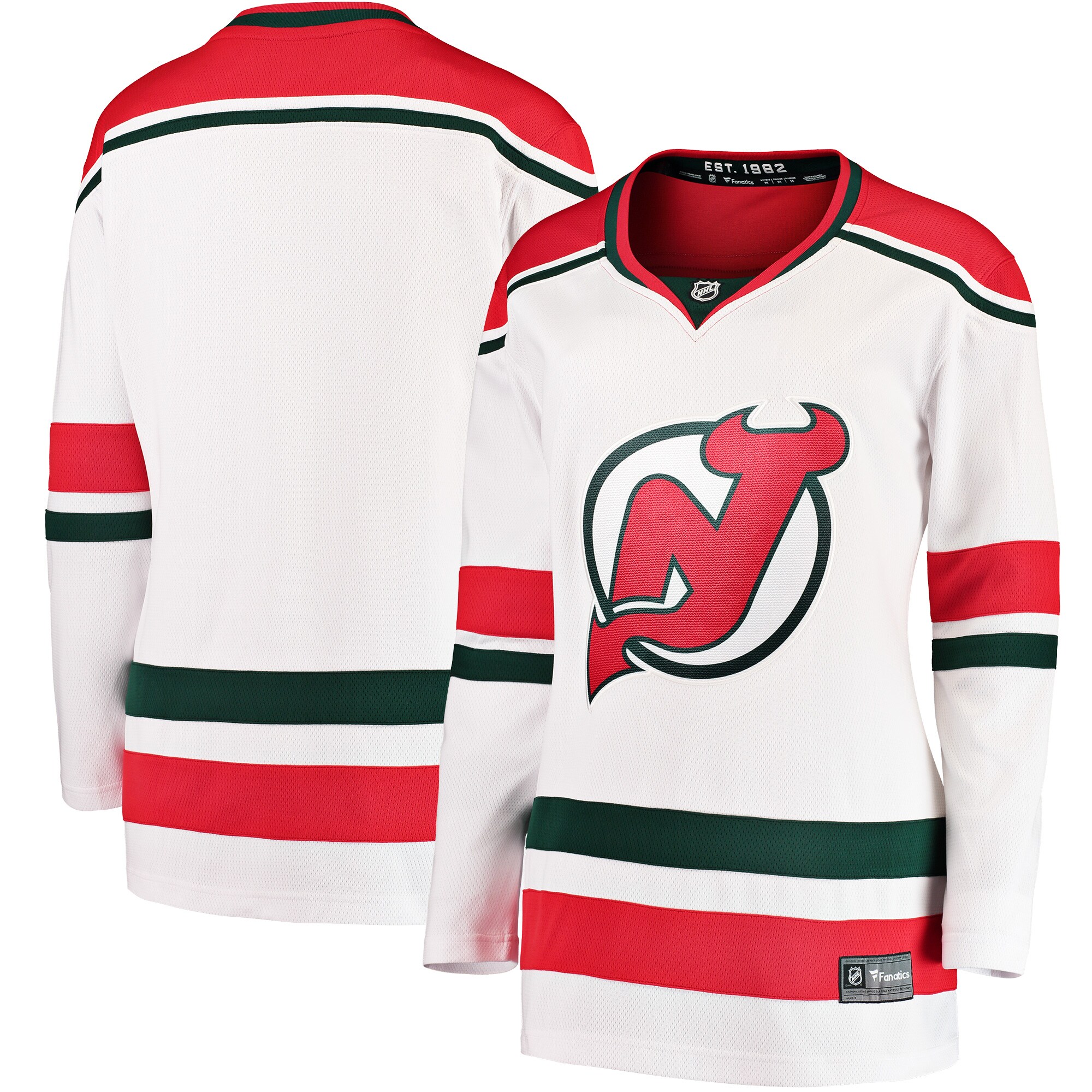 New Jersey Devils Fanatics Women’s 2022/23 Heritage Premier Breakaway Jersey – White