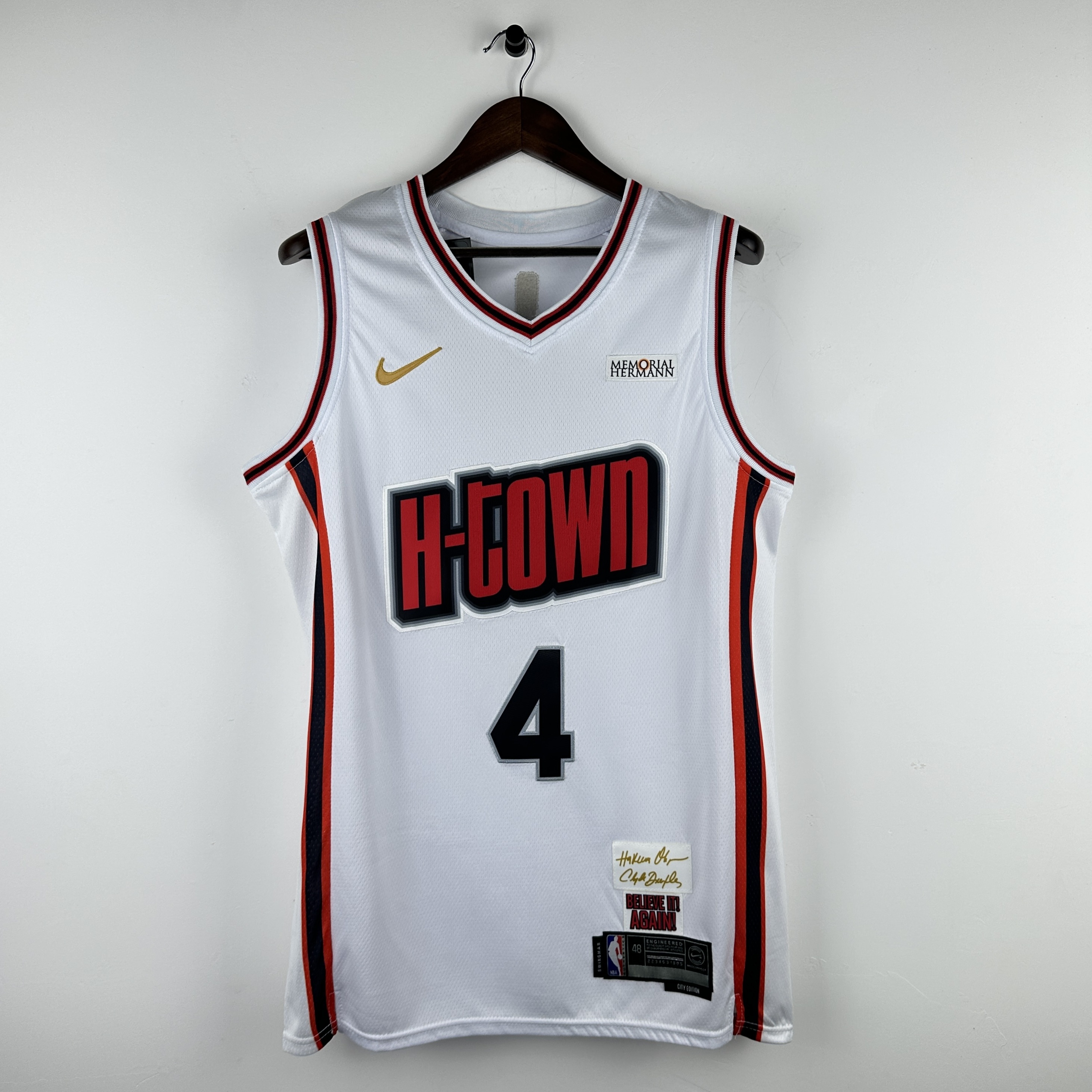 Embroidered 25th season Rockets City Edition No. 4 Green