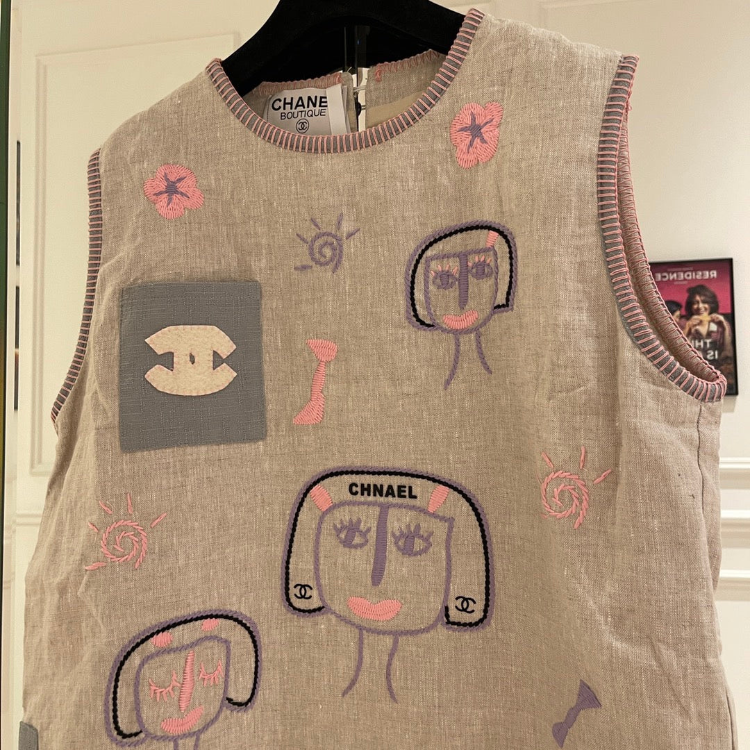 intage series linen Playful contrasting colors