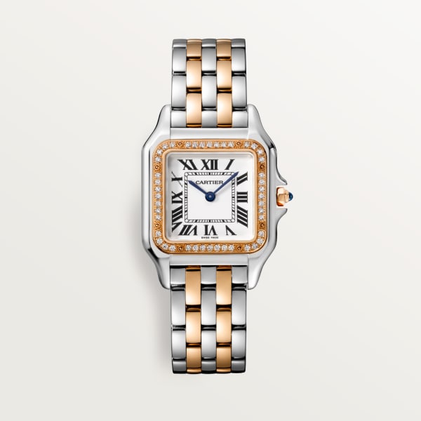 【Super Clone】PANTHERE Rose Gold Mix Diamond 30mm