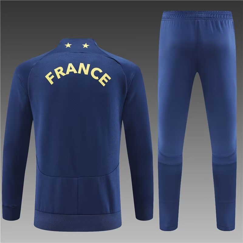 2022/2023 France long pull-up coat royal blue suit