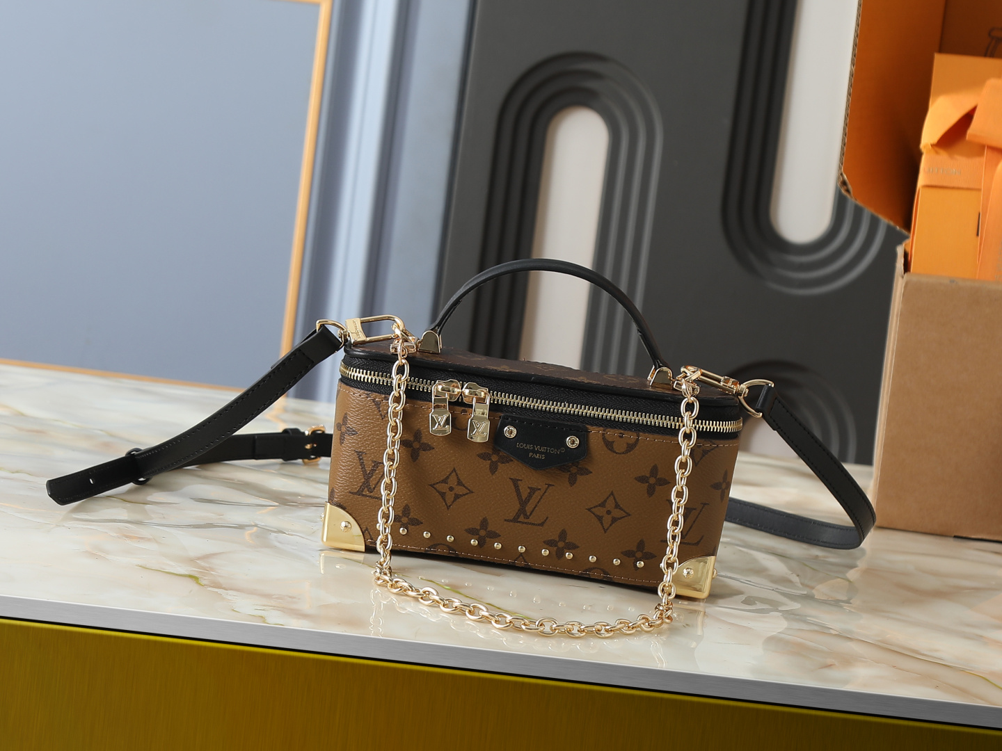 LV Vanity Pouch Trunk Monogram Reverse Bag