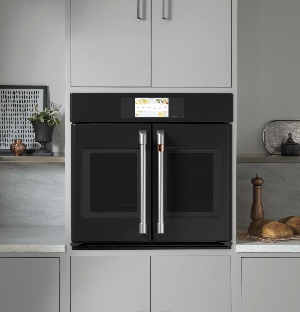 Café CTS90FP3ND1 30 inch Matte Black Single Convection Smart Electric Wall Oven