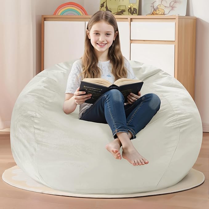BUBBLEBEAN Bean Bag Chair: Bean Bags with Memory Foam Filled