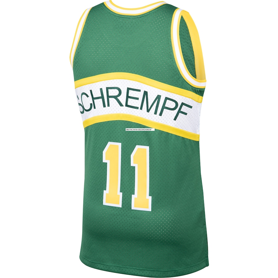 Men's Seattle SuperSonics Detlef Schrempf Mitchell & Ness Green 1994/95 Hardwood Classics Swingman Jersey