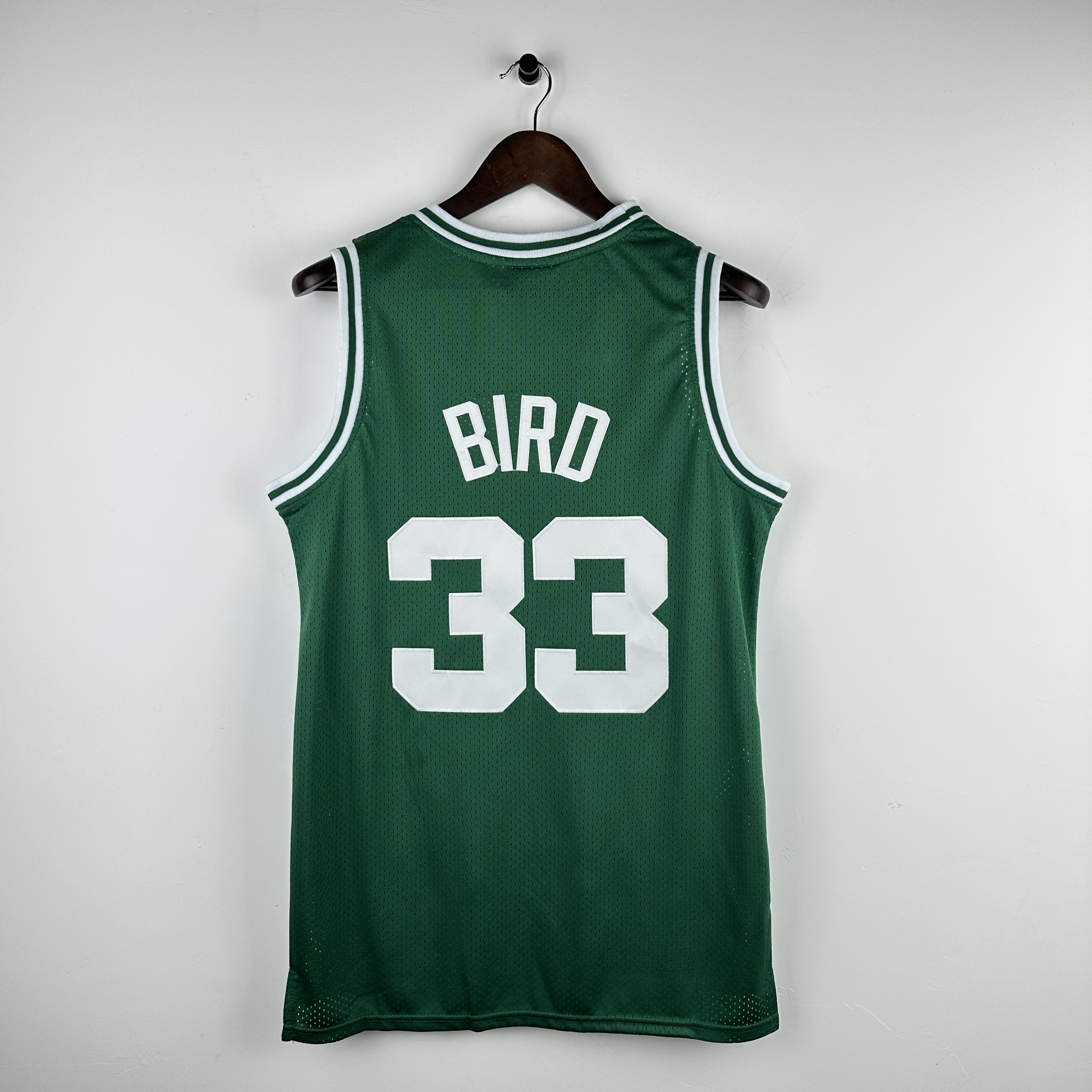 Embroidered MN Retro Jersey Celtics 85/86 Season Green No. 33 Bird