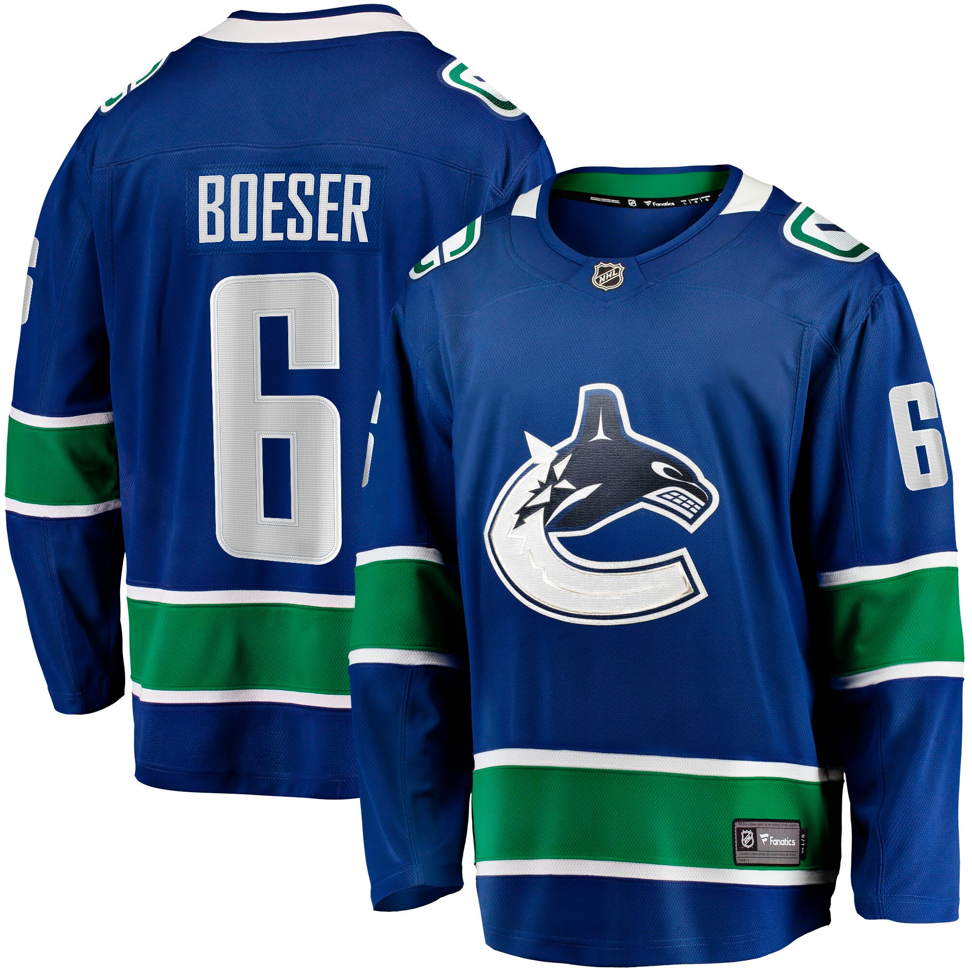 Brock Boeser Vancouver Canucks Fanatics Home Breakaway Jersey – Blue