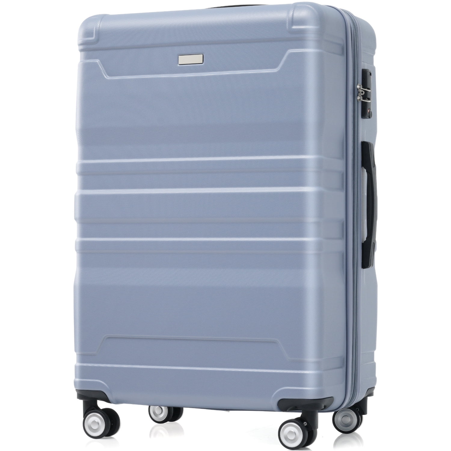 Luggage Sets New Model Expandable ABS Hardshell 3pcs Clearance Luggage Hardside Lightweight Durable Suitcase sets Spinner Wheels Suitcase with TSA Lock 20''24''28''(blue and brown)