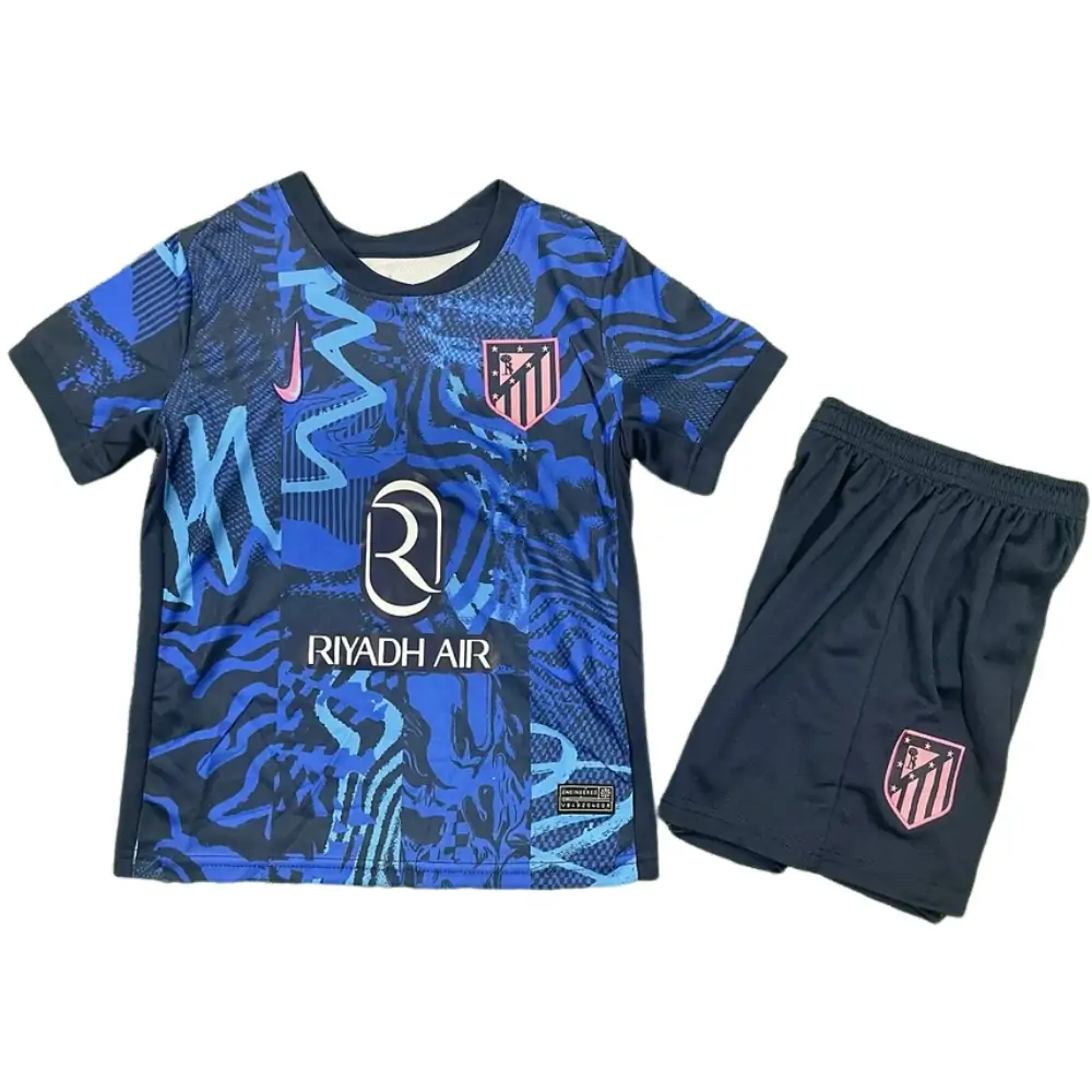 2025-26 New Season Atletico Madrid Second Away Children's Jersey - Fan Edition