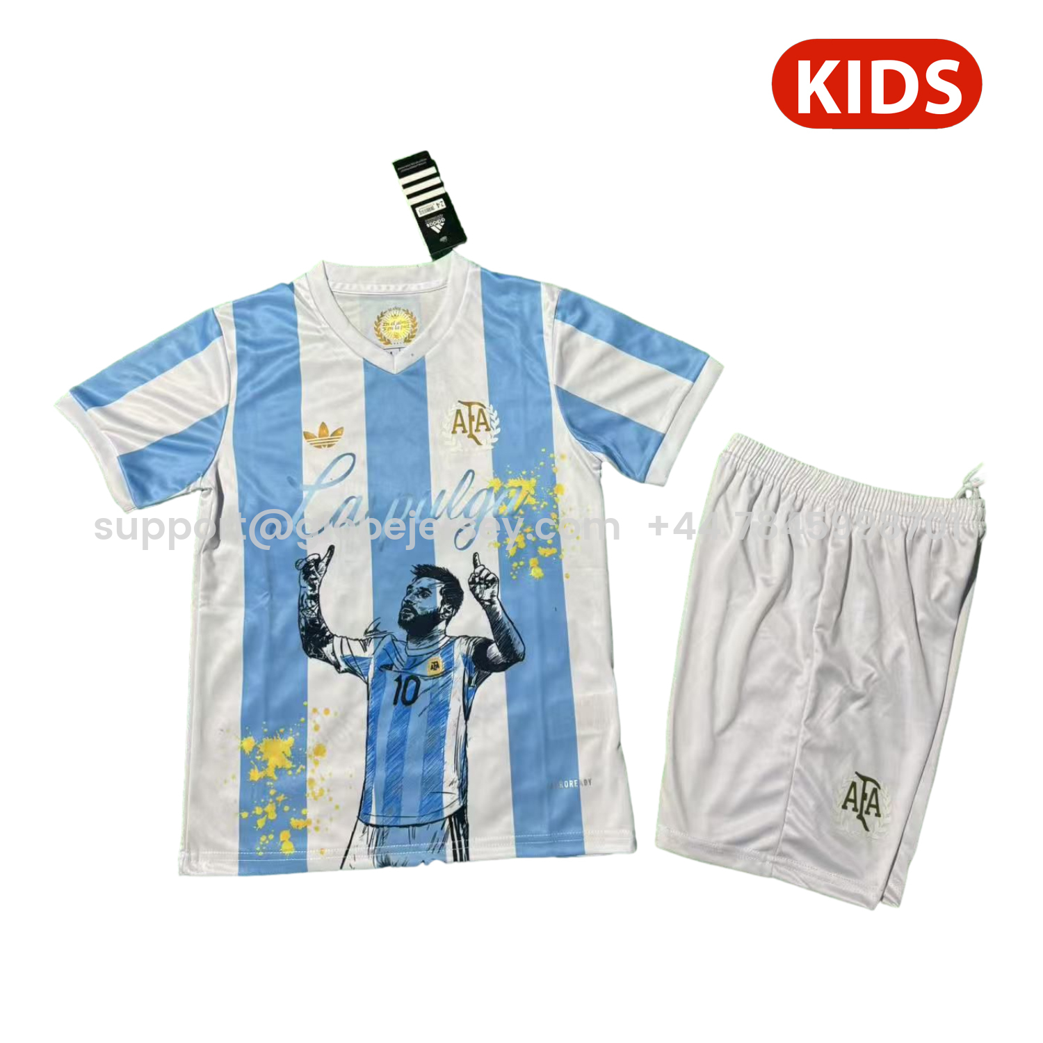 Argentina 25-26 50th Anniversary Messi Graffiti Special Kids Kit