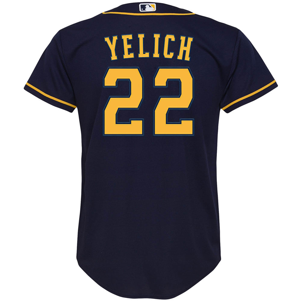 Youth Milwaukee Brewers Christian Yelich Alternate Player Jersey - Navy