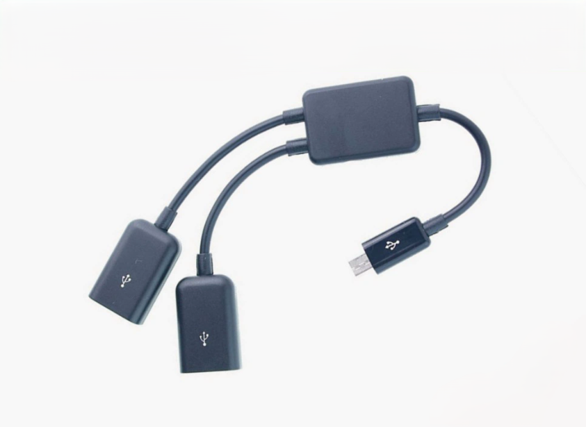 Micro USB to Dual USB Female OTG Splitter