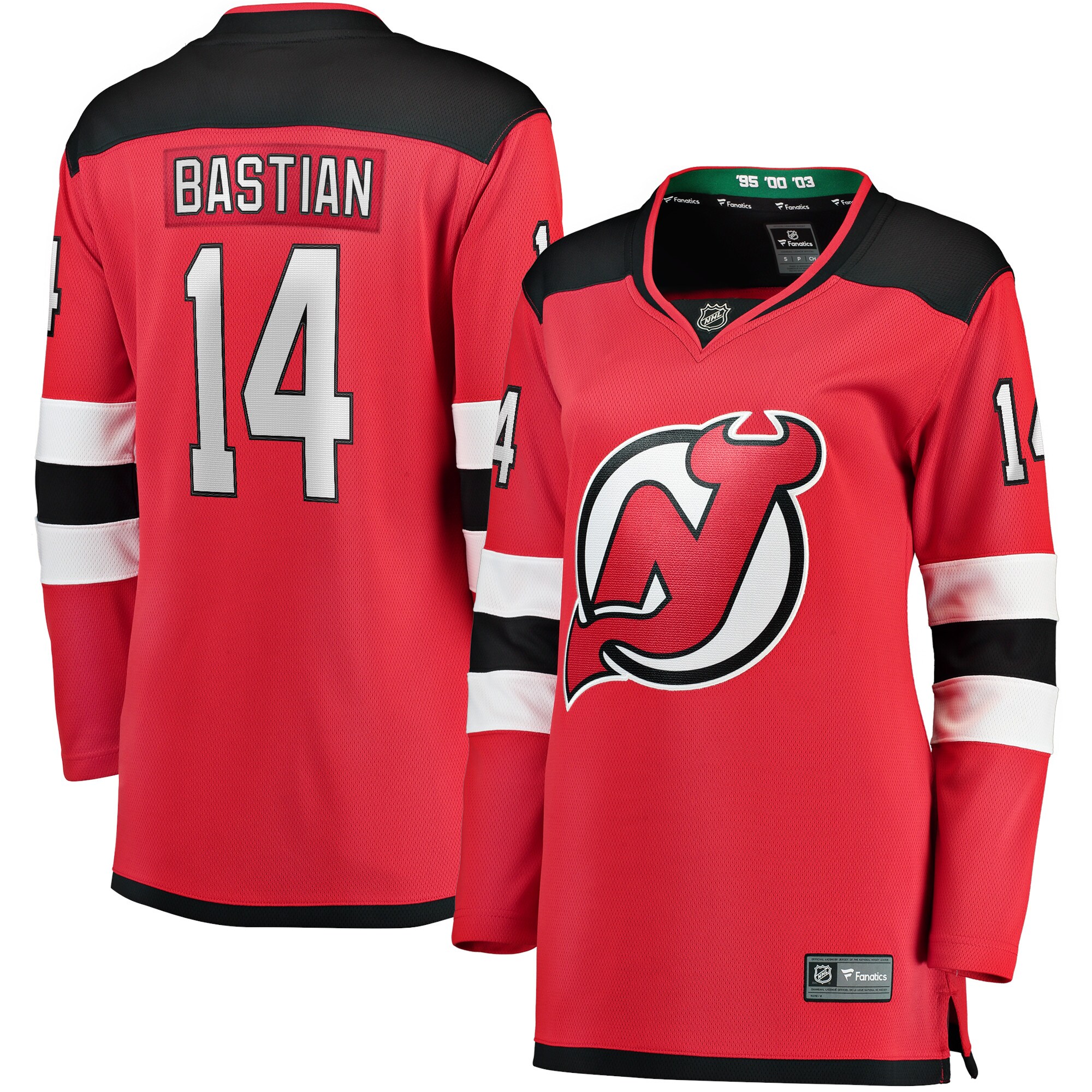 Nathan Bastian New Jersey Devils Fanatics Women’s Home Team Breakaway   Jersey – Red
