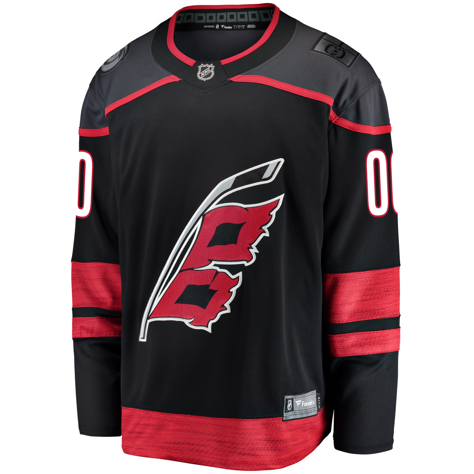 Carolina Hurricanes Fanatics Home Breakaway Custom Jersey – Black