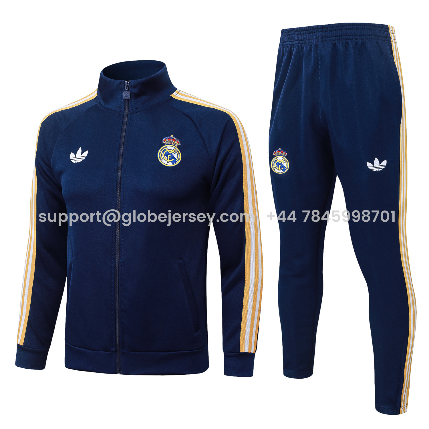 Real Madrid 26-27 Long Sleeves Training Set - Dark Blue Top And Pants