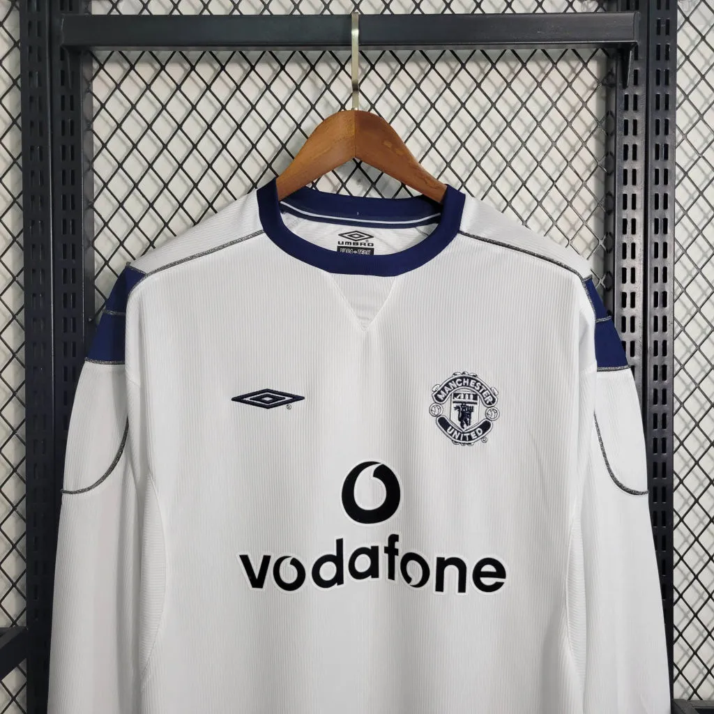 1999/2000 Manchester United Away Long Sleeve Retro Jersey-Fans