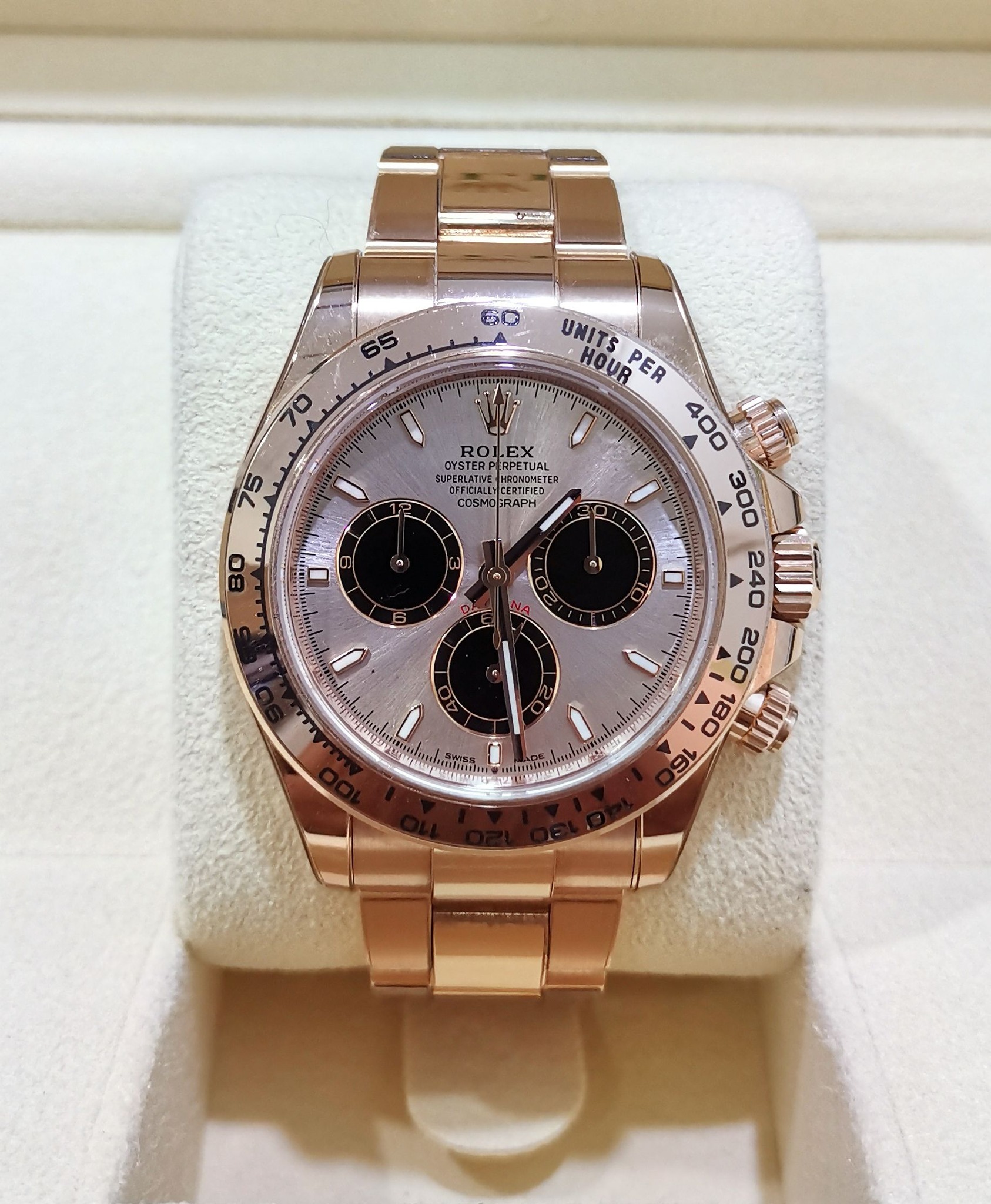 【Super Clone】Rolex Daytona 40mm RoseGold sundust Dial m126505-0003