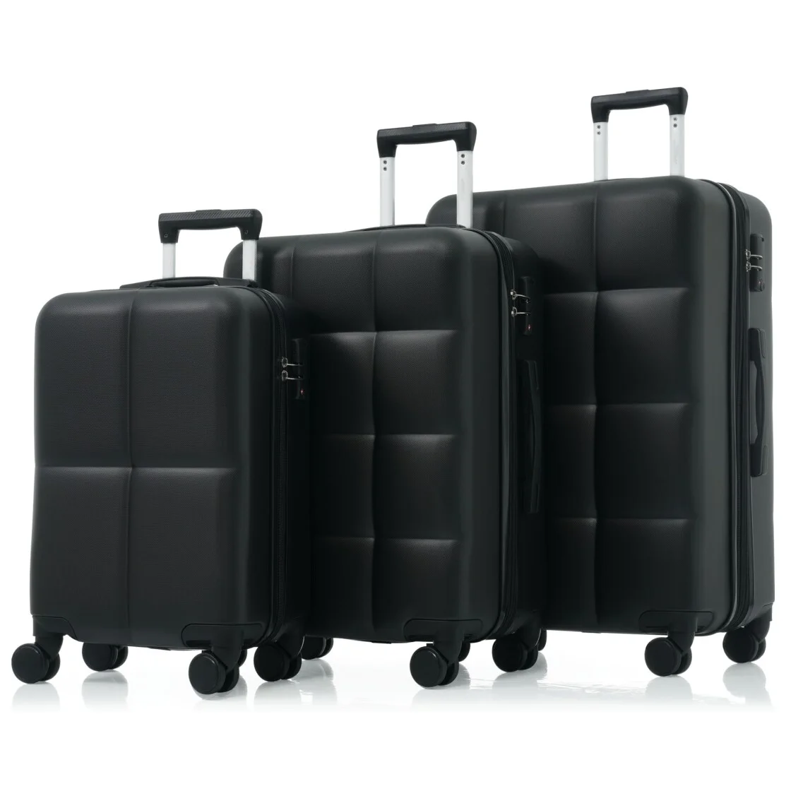 3 Piece Luggage Set , 20/24/28 inches Suitcase Set , ABS Hardshell Expandable Luggage Sets with TSA Lock,20-inch with USB Port, Carry On Luggage for Men Women, Pink