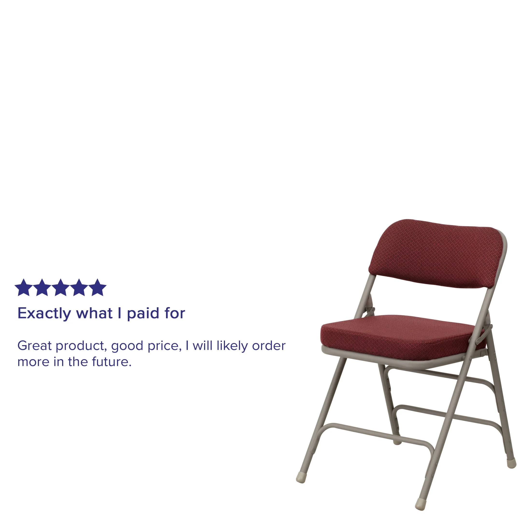 Flash Furniture Hercules Adult Triple Braced & Double Hinged Folding Chairs, Set of 2, Navy
