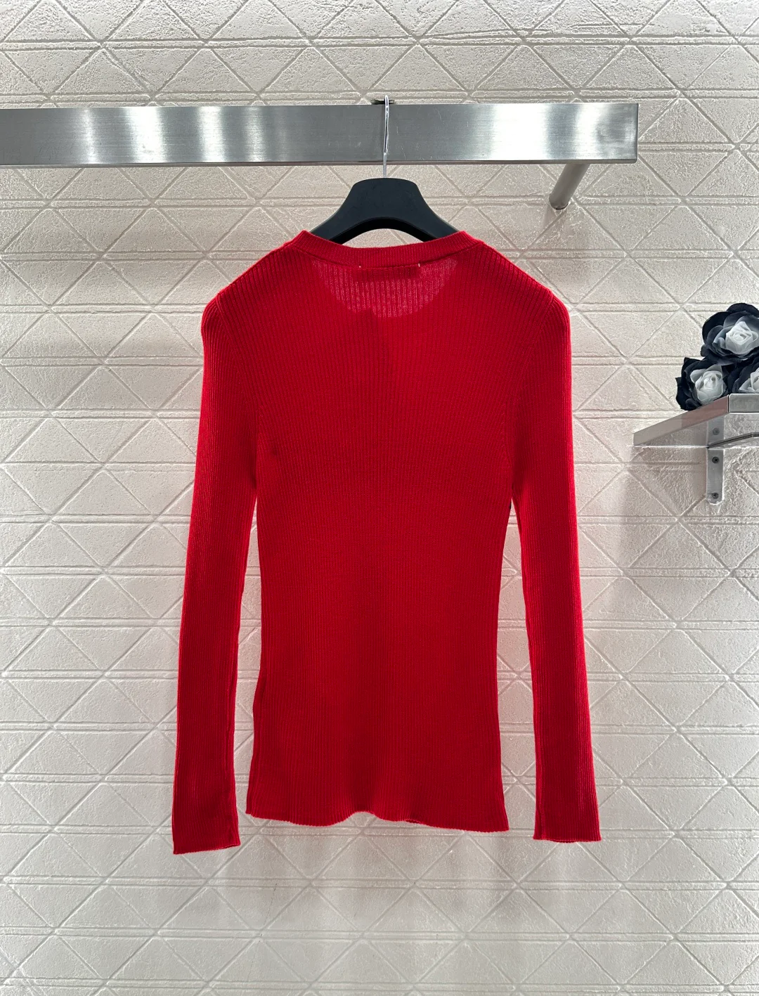 26NEW Crew Neck Logo Knitted Base Layer Shirt