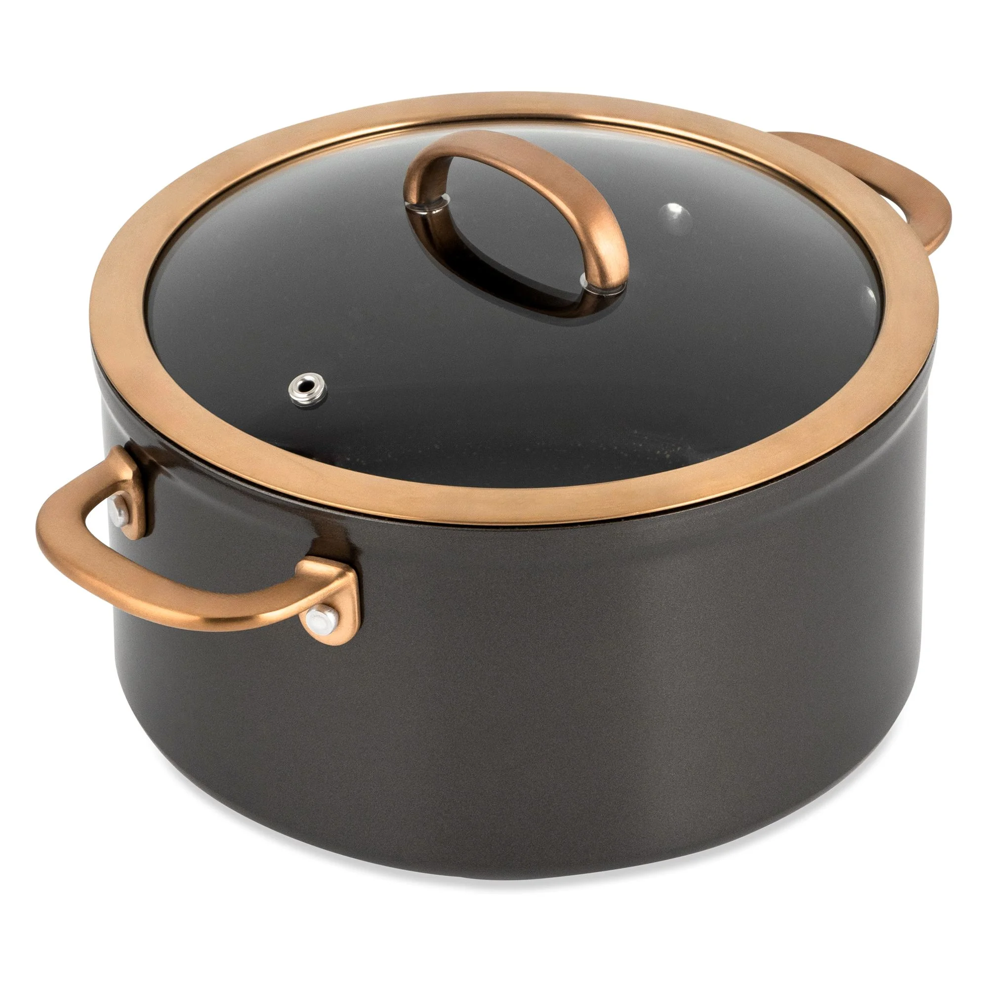 Thyme & Table Supreme 12-Piece Non-Stick Cookware Set, Pots and Pans Set- Bronze