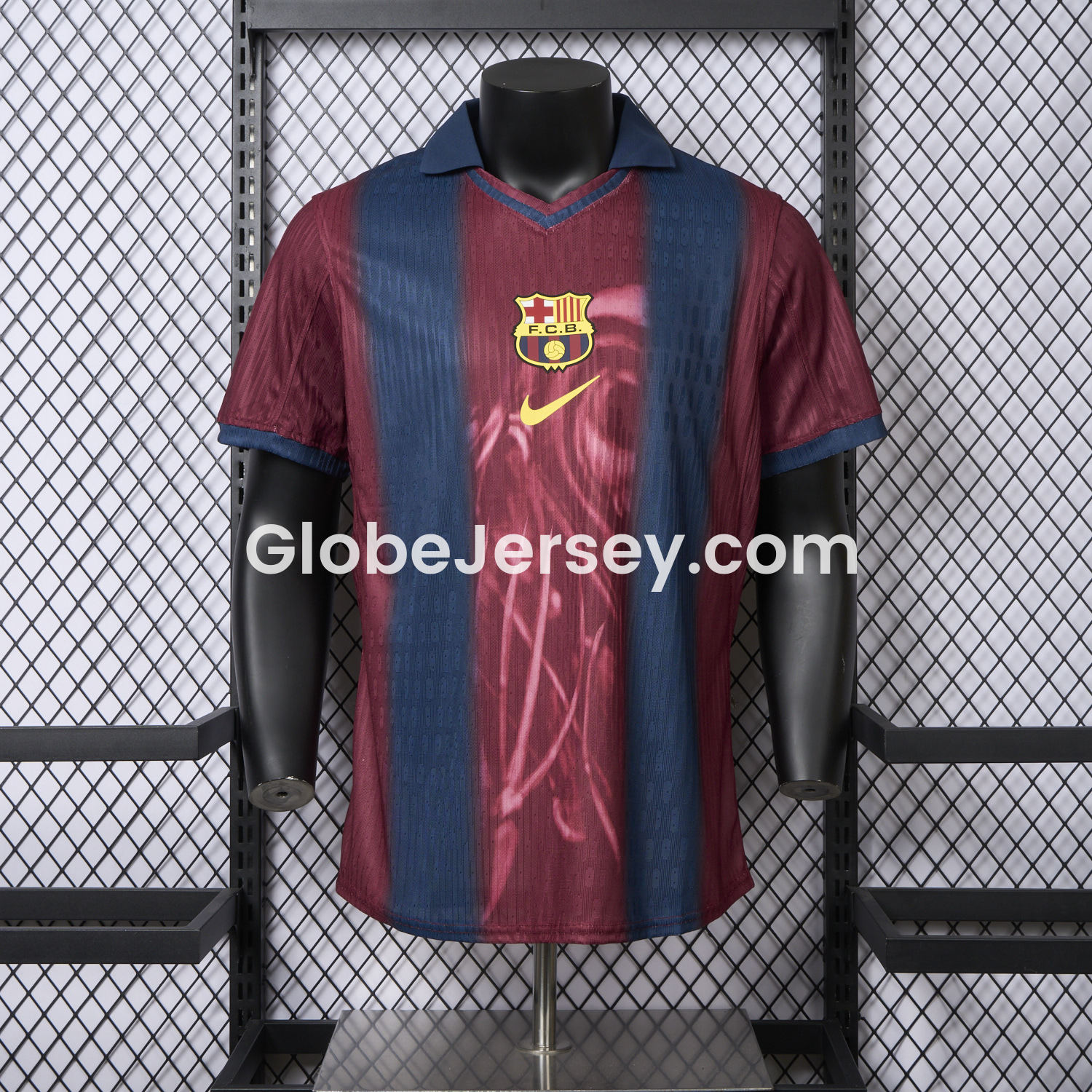 Barcelona x Travis Scott 2000-01 Home Retro Style Skeleton Jersey - Player Version
