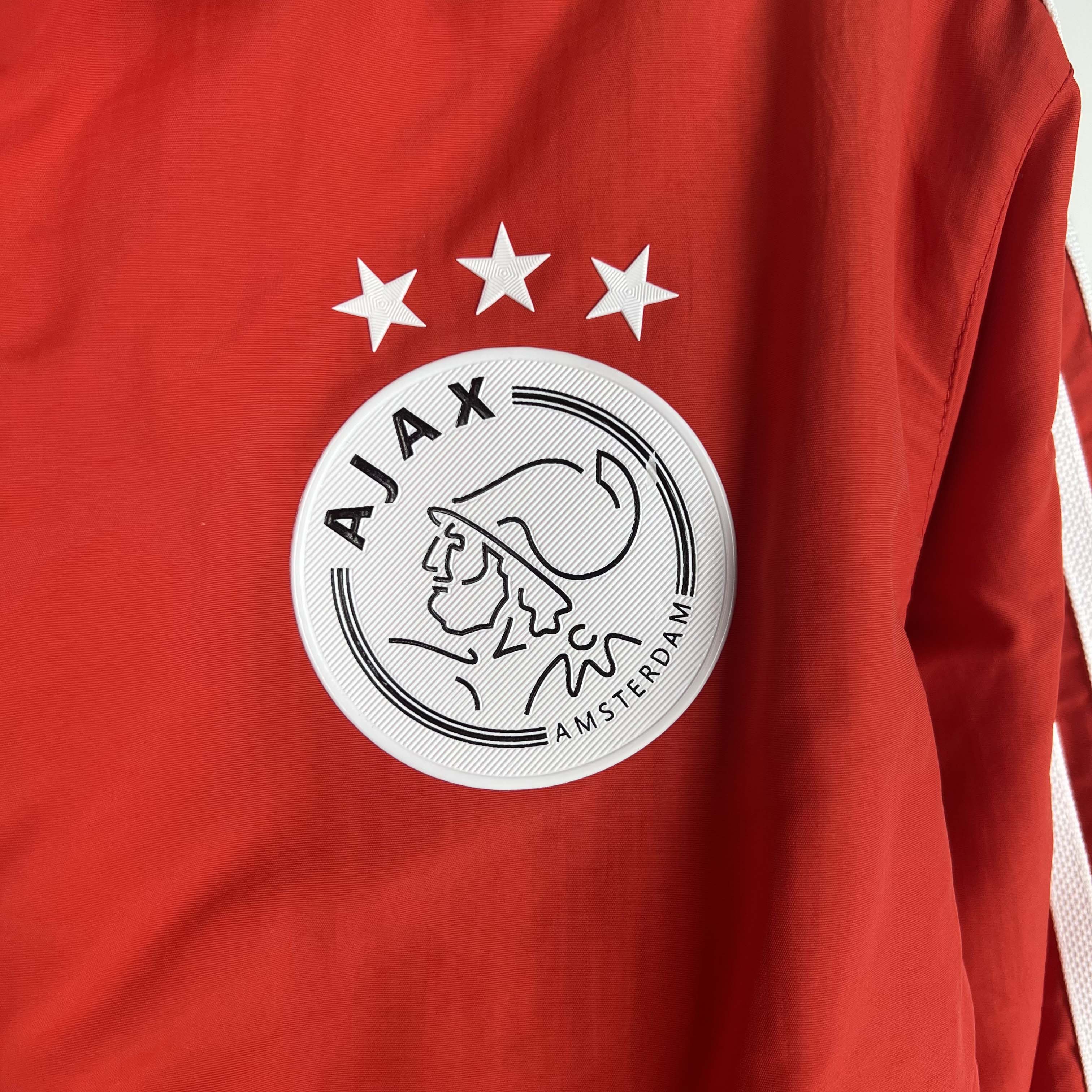 2023/2024 Ajax Reversible Windbreaker(Red-White)Soccer Jersey 1:1 Thai Quality