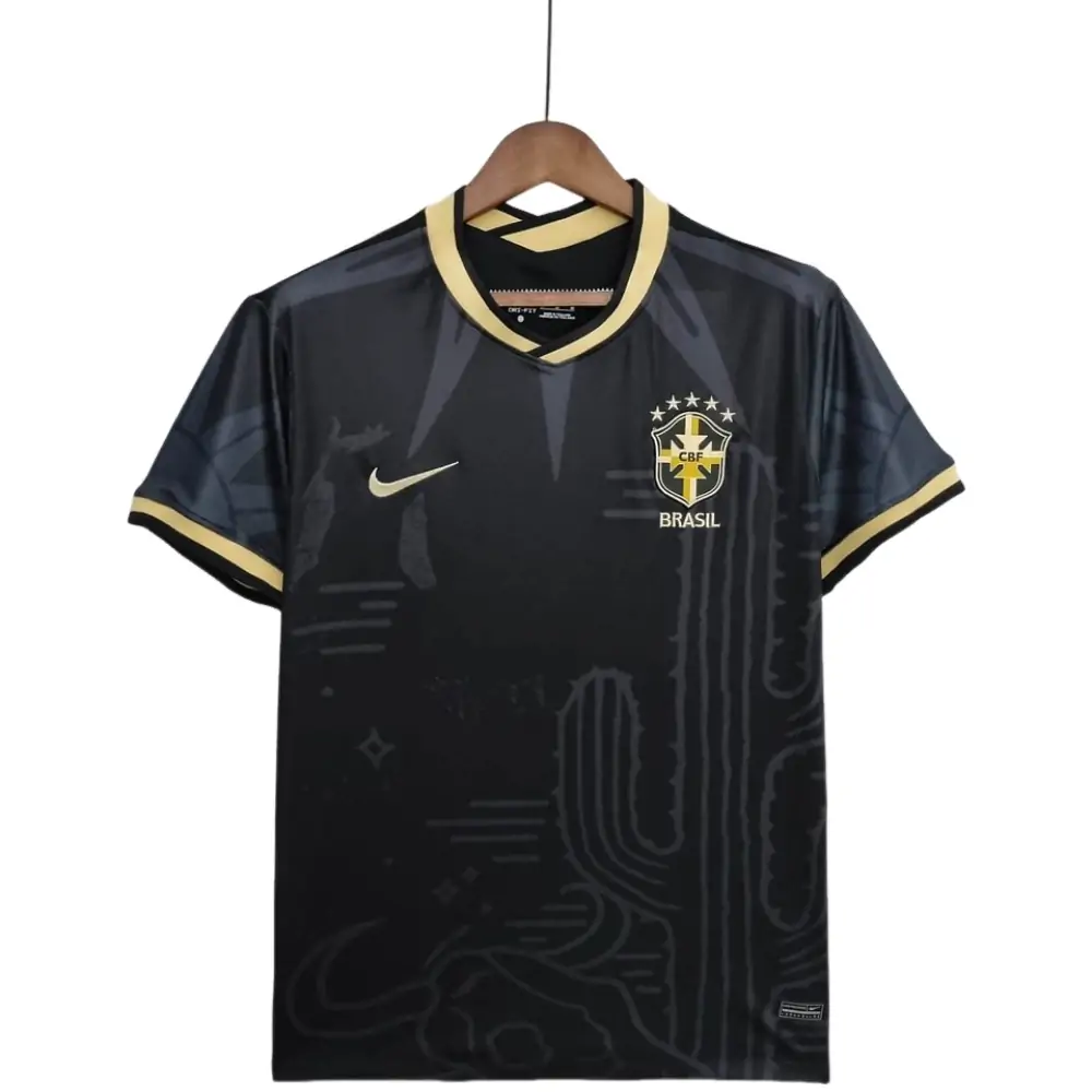 2022 Brazil Special Edition Black Soccer Jersey - Fans Edition
