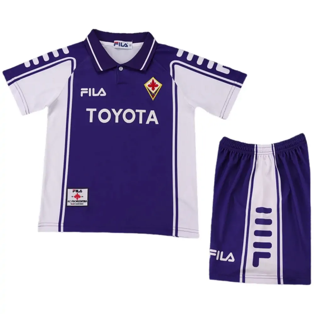 1999-00 Fiorentina Home Retro Children's Jersey Set - Fans Edition