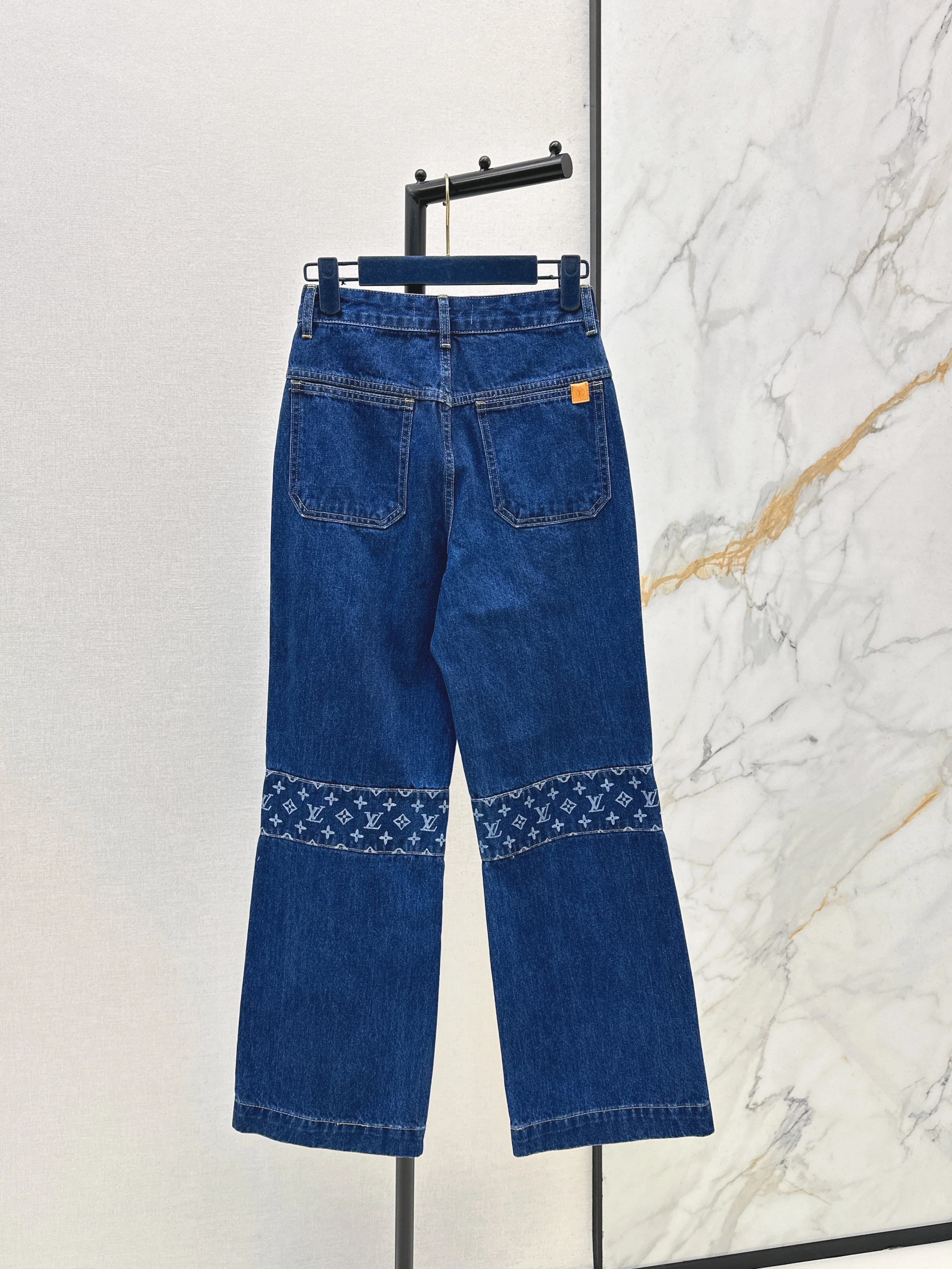 26SS New Arrivals: Washed Raw Denim Paneled Jeans