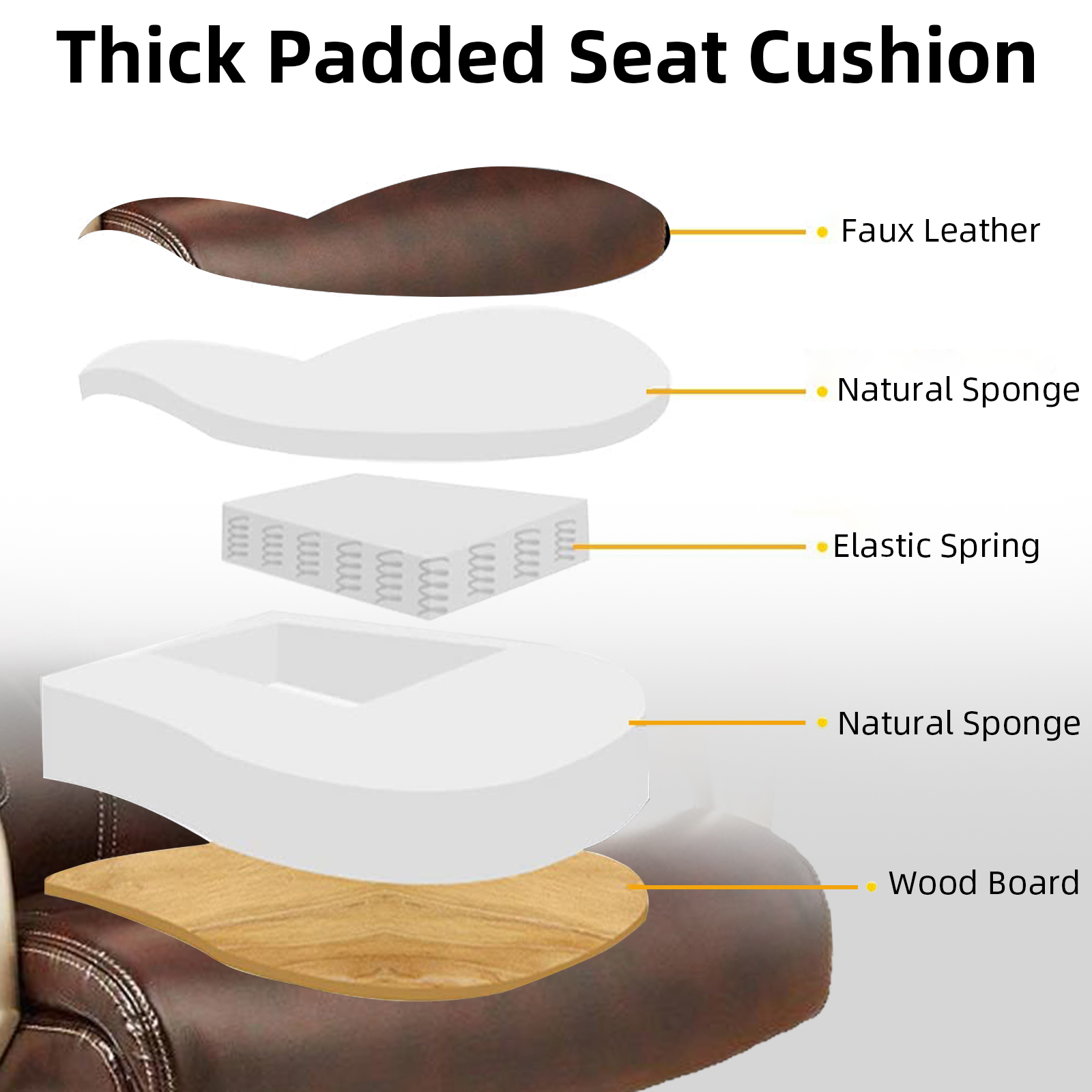ExOffice Executive Office Chair Desk Chair Comfy Computer Chair Home Office Desk Chair,Brown
