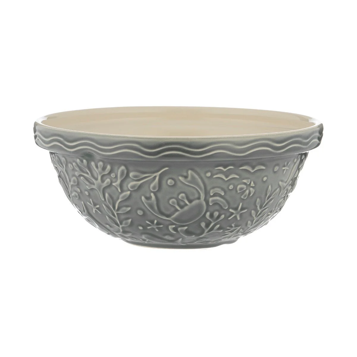 Mason Cash Nautical Chip-Resistant Earthenware Mixing Bowls with Sea Turtle,Crab,Boat Designs (3Pcs)
