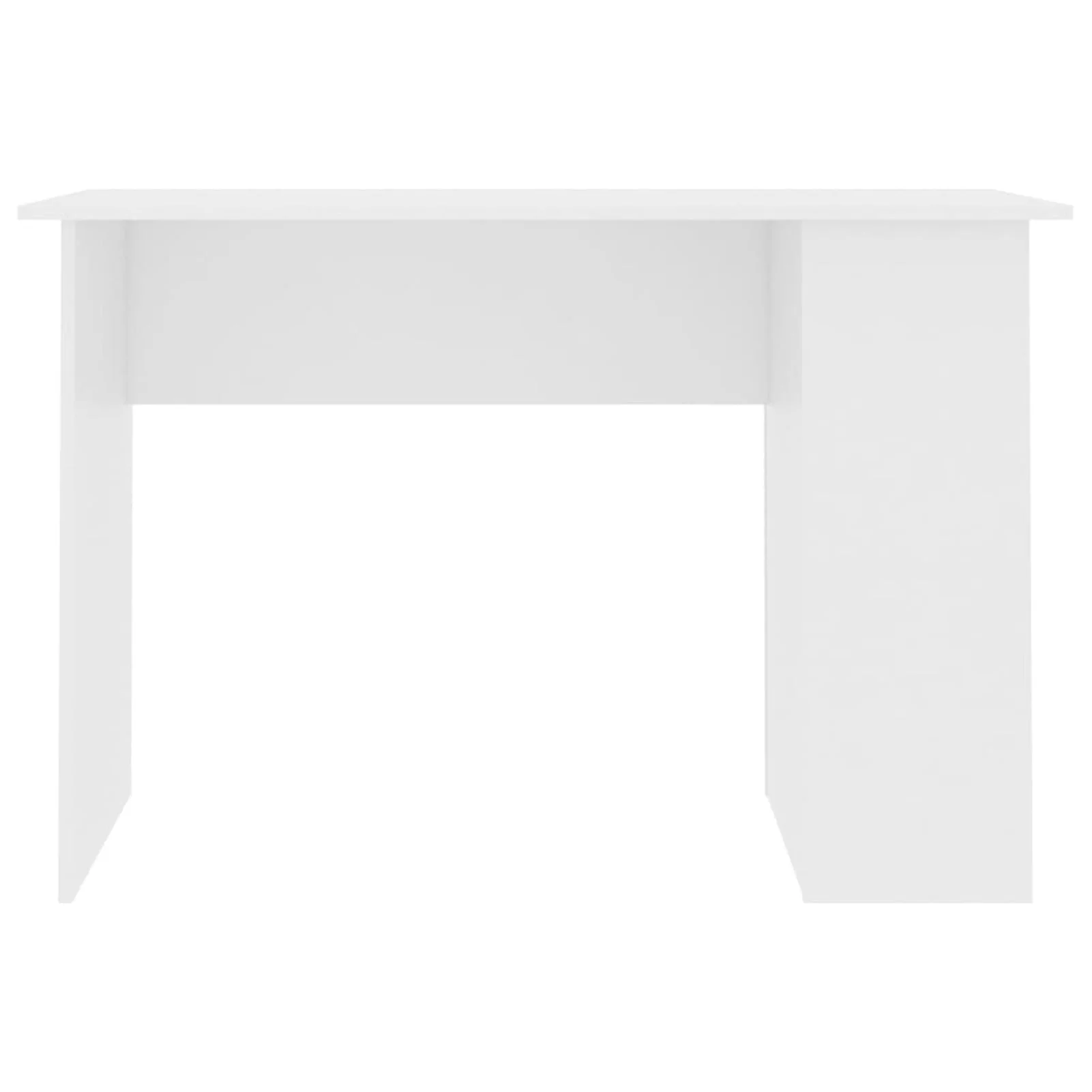 moobody Computer Desk with Storage Shelves Engineered Wood Writing Desk Gaming Table White Home Office Furniture 43.3 x 23.6 x 28.7 Inches (W x D x H)