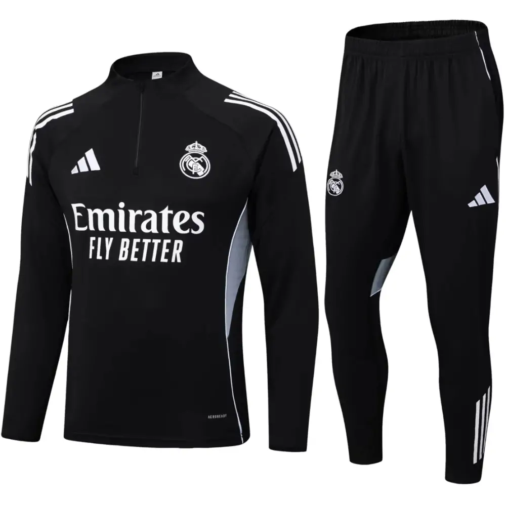 2025-26 Real Madrid Black Kids Training Shirt
