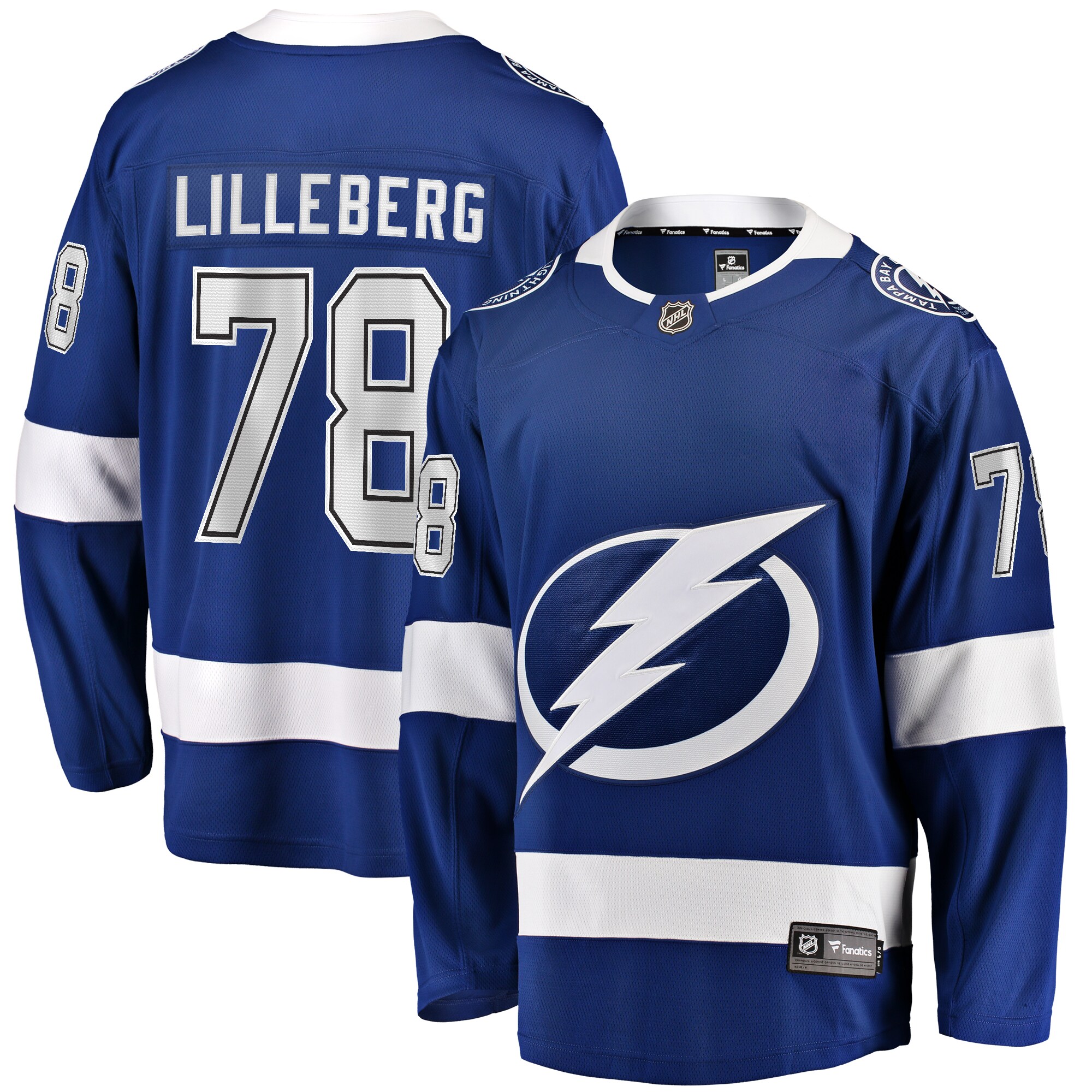 Emil Lilleberg Tampa Bay Lightning Fanatics Home Premier Breakaway   Jersey – Blue