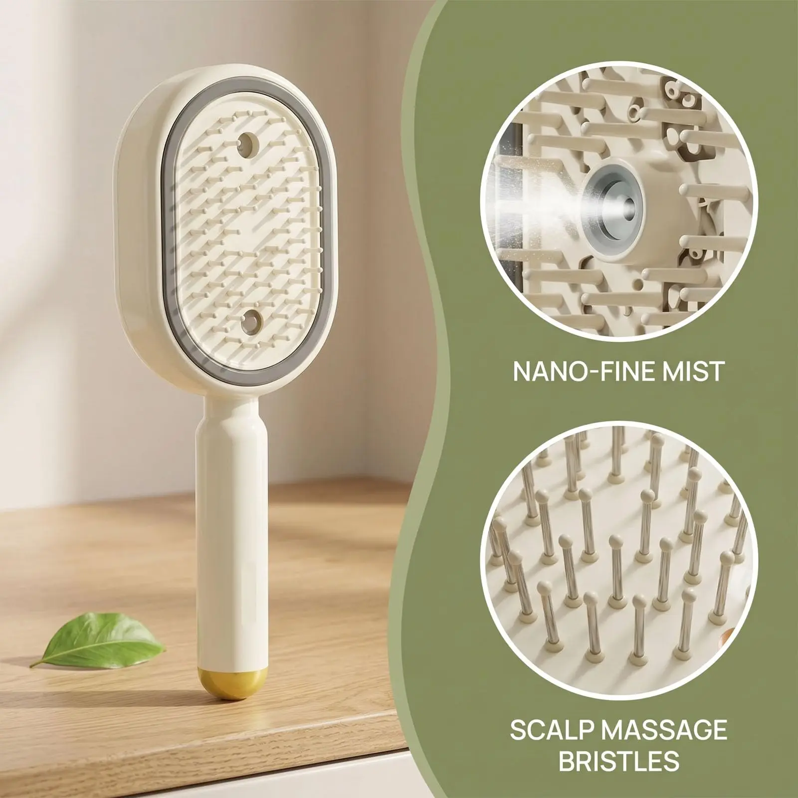 Rechargeable Steam Hair Straightener, Detangling Steams Brush