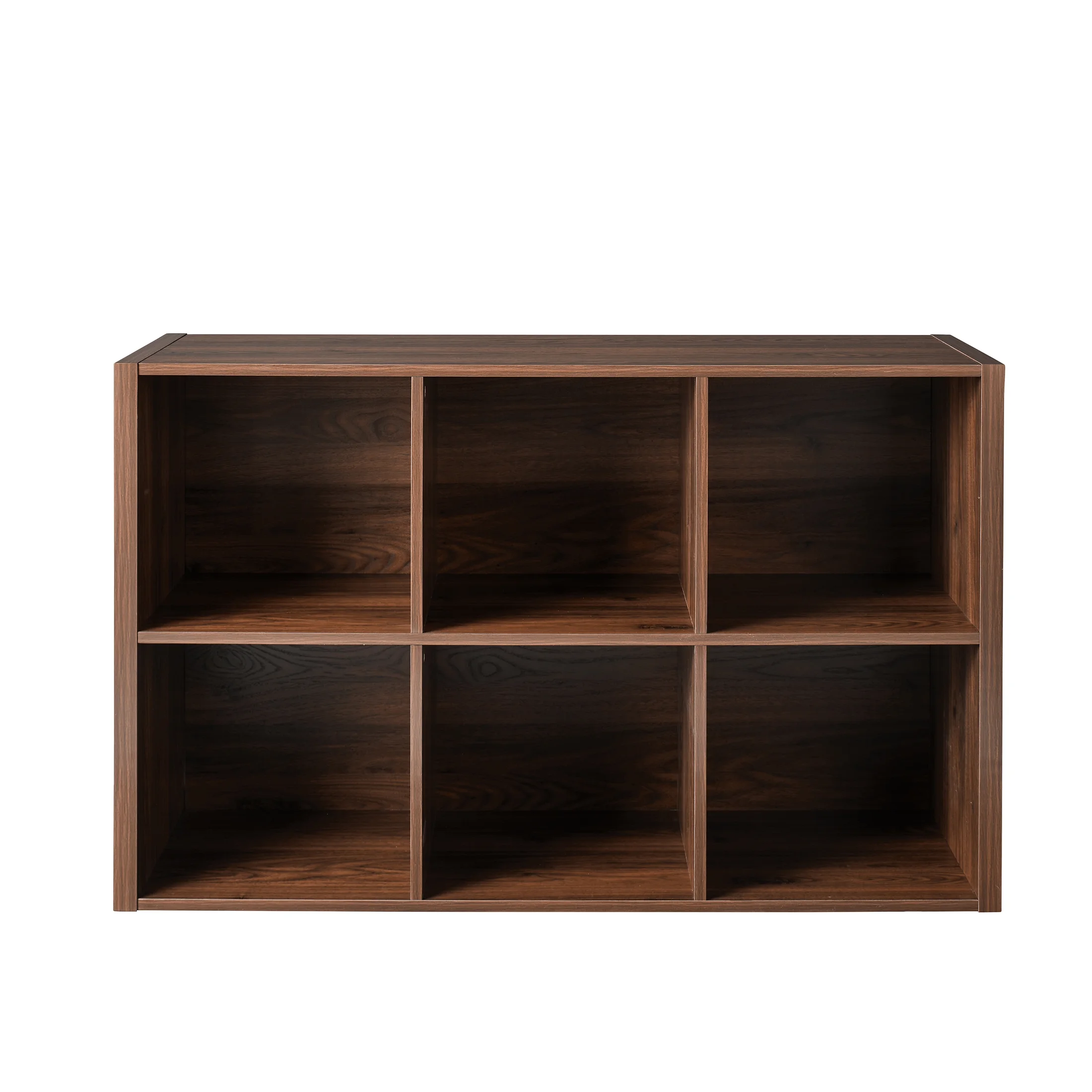 Better Homes & Gardens Ezra Modular L Desk with 6-Cube Storage, Walnut Finish