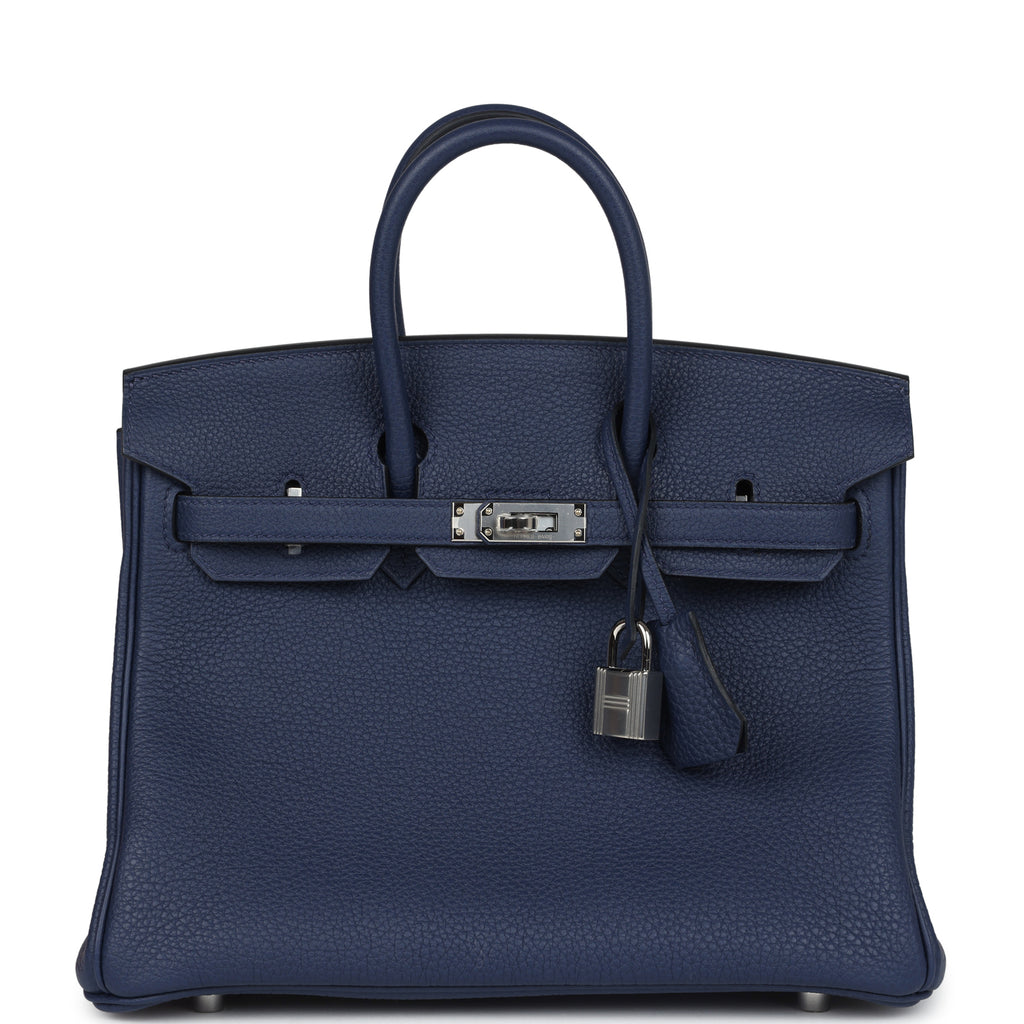 Birkin 25 Bleu Saphir Togo Palladium Hardware