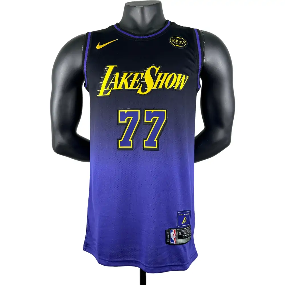 Embroidery 25th season Lakers City Edition No. 77 Doncic