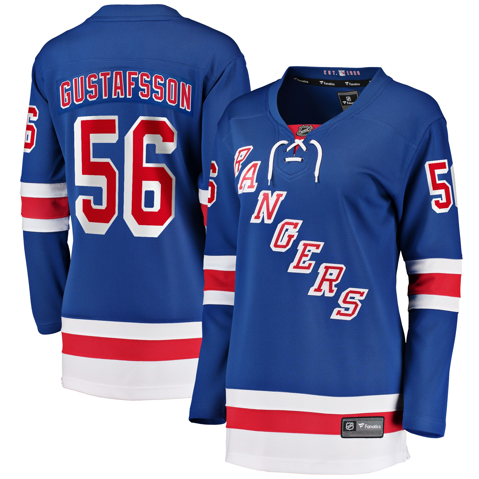 Erik Gustafsson New York Rangers Fanatics Women’s Home Breakaway   Jersey – Blue