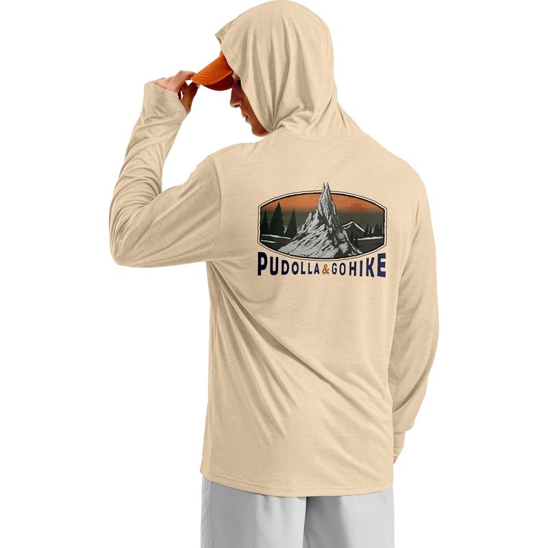 Men's UPF 50+ Sun Protection Hoodie Lightweight Long Sleeve