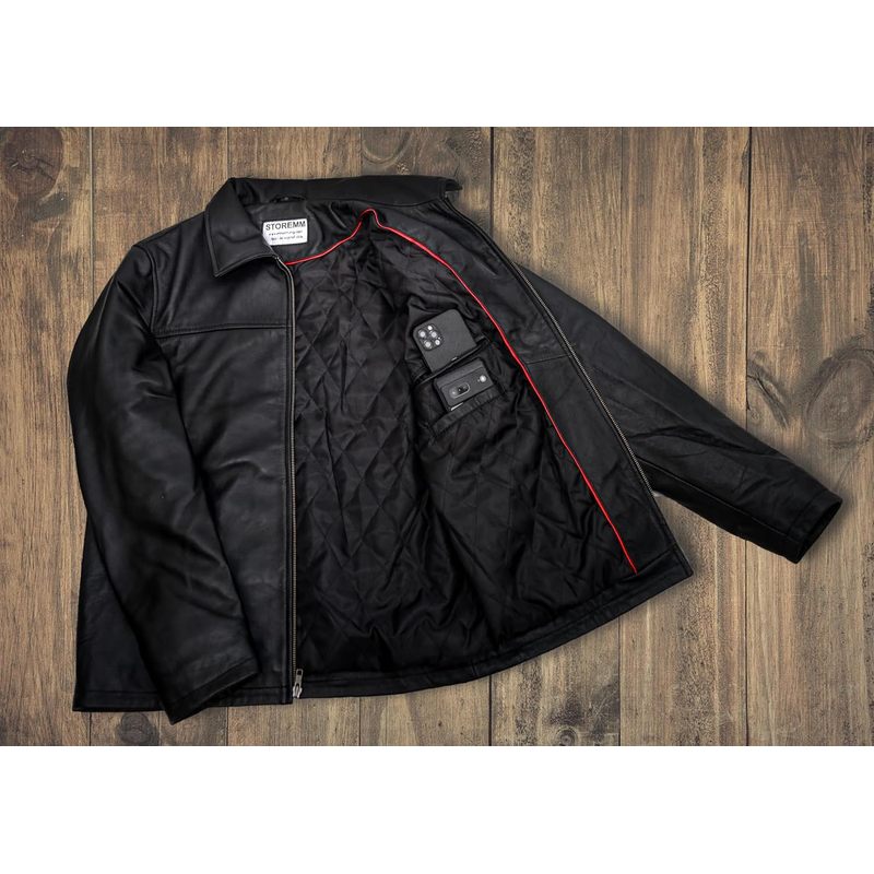 Men's Genuine Lambskin Leather Classic Biker Style Jacket