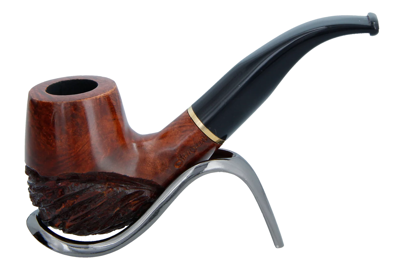 Jean Claude 9mm Filter Rustic Wave Briar Smoking Pipe - Shape 01