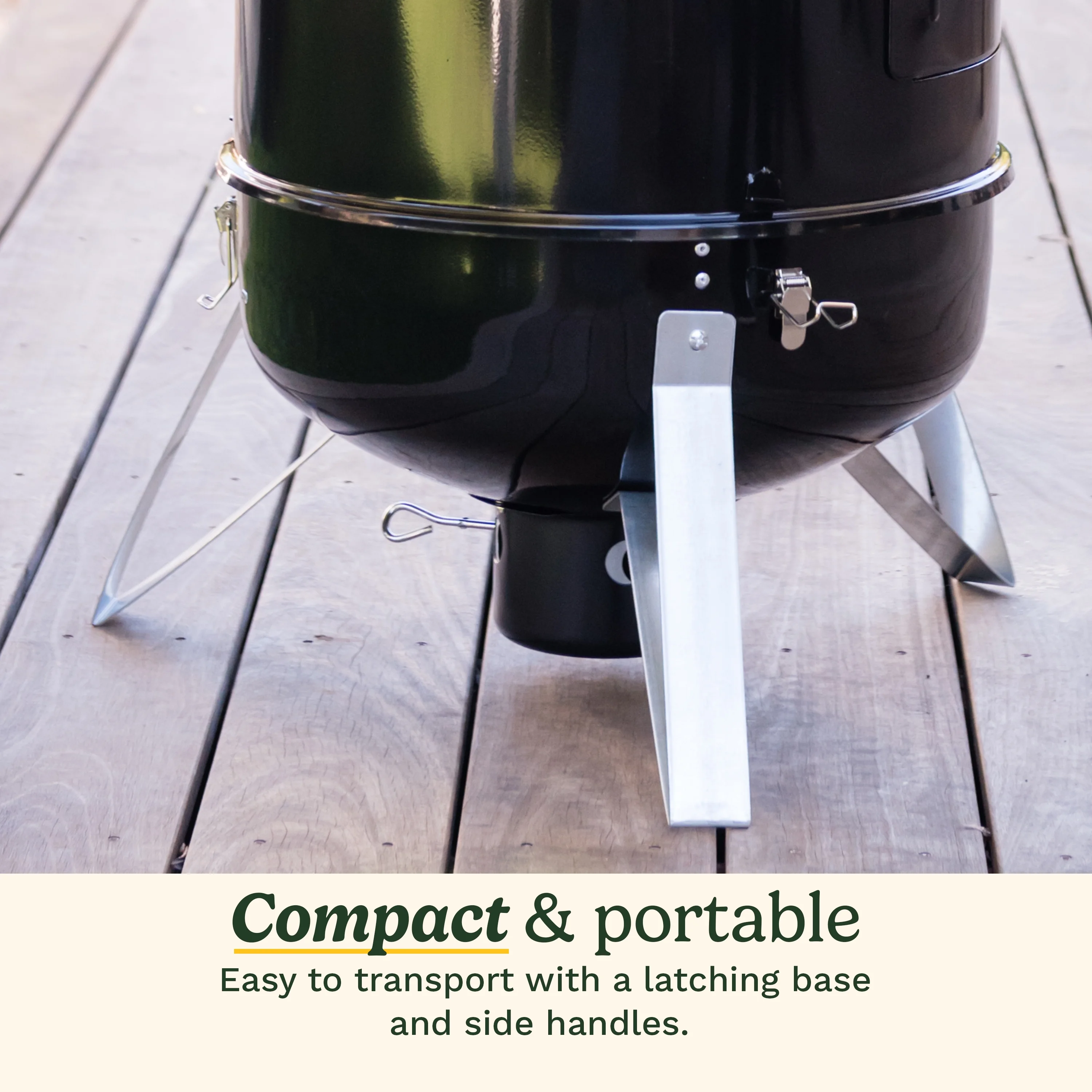 Cuisinart 18�� Vertical Charcoal Smoker, Integrated Thermometer, Water Bowl and Dual Vents Perfect for Smoked Brisket, Chrome Plated Grates Smoker Grill for BBQ, Camping, Tailgates