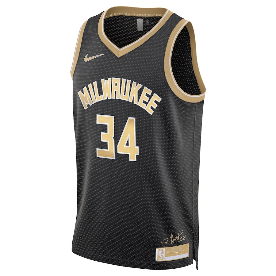 Unisex Milwaukee Bucks Giannis Antetokounmpo Black Select Series Swingman Jersey