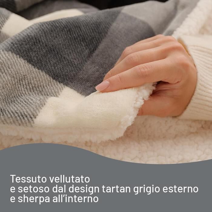IMETEC - Termocoperta CALDOPLAID ADAPTO 160X120 CM-Grigio
