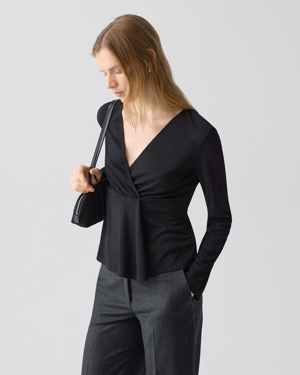 Gathered Top in Crepe Jersey